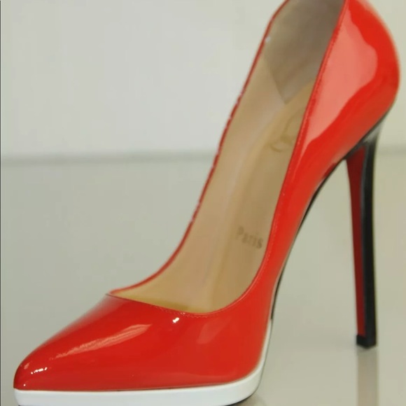 Christian Louboutin PIGALLE Plato 140 Red Pumps 38 - Picture 2 of 3